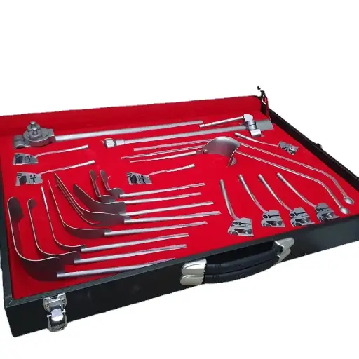 Omni Tract Surgical Retractor Set Wishbone Frame & Case | Blades-clamps Set